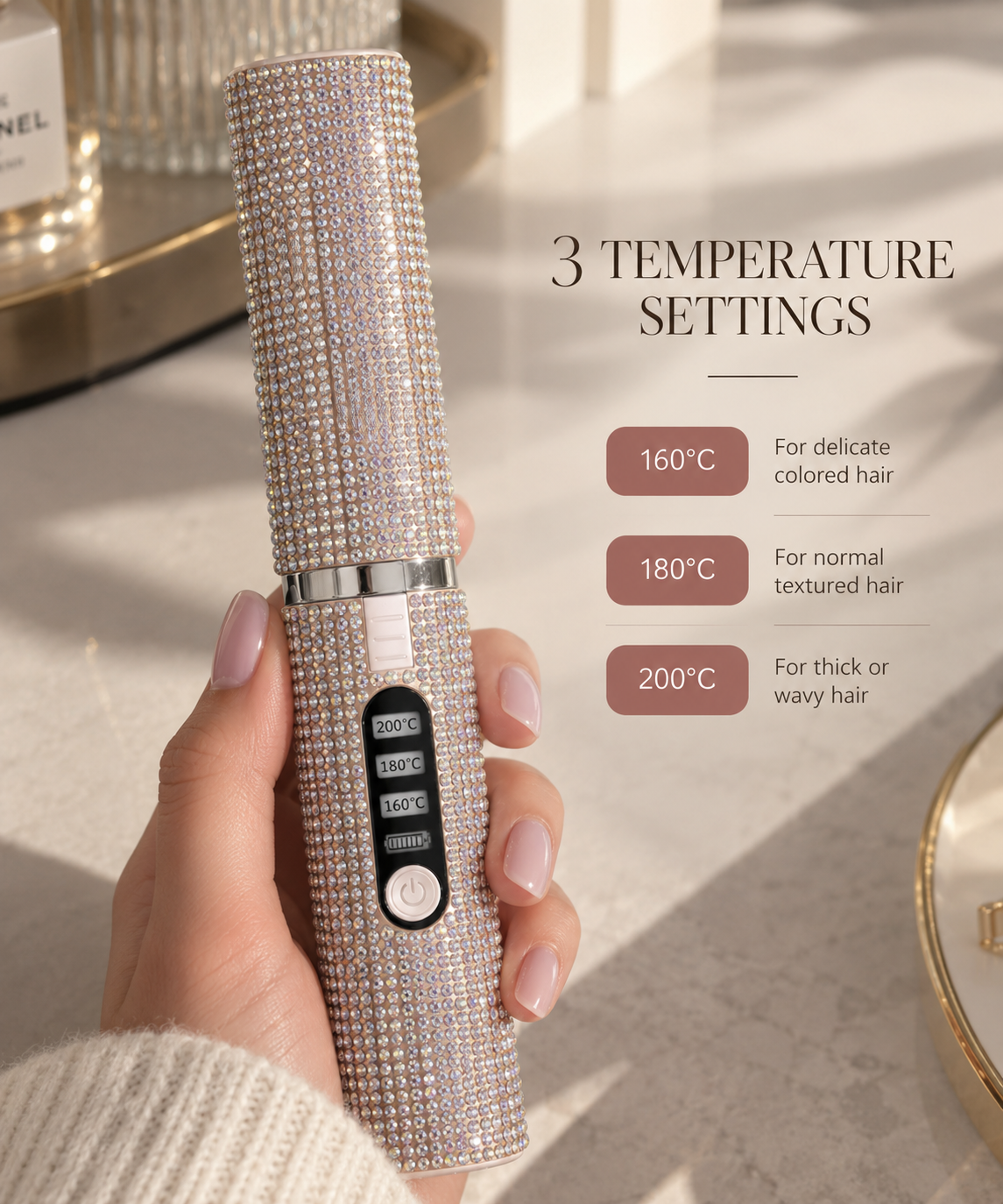 ✨ Ellisse Mini- Travel Hair Straightener & Iron